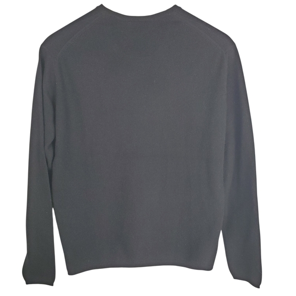 William Lockie Cashmere Crewneck Sweater. Made In Scotland. 44" (LG) Mens. Navy. - Picture 6 of 11